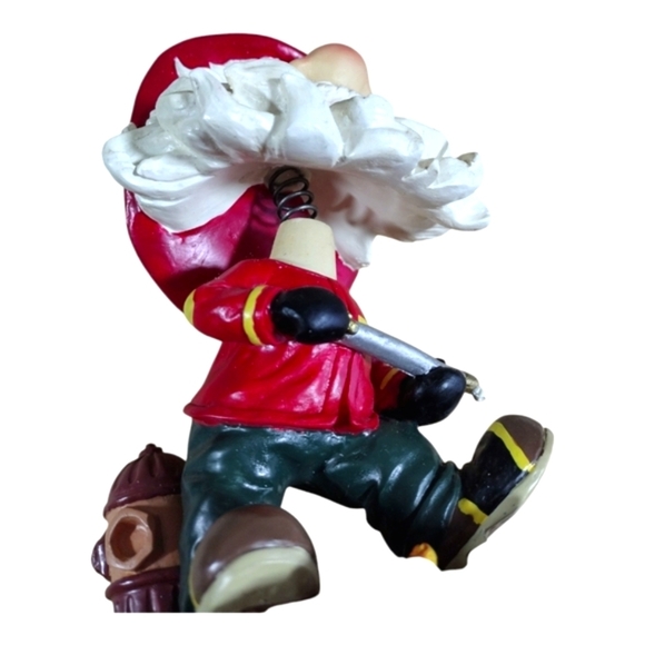 Christmas Around The World In The Heat Of The Holidays Fireman Santa Bobble Head - Picture 8 of 12